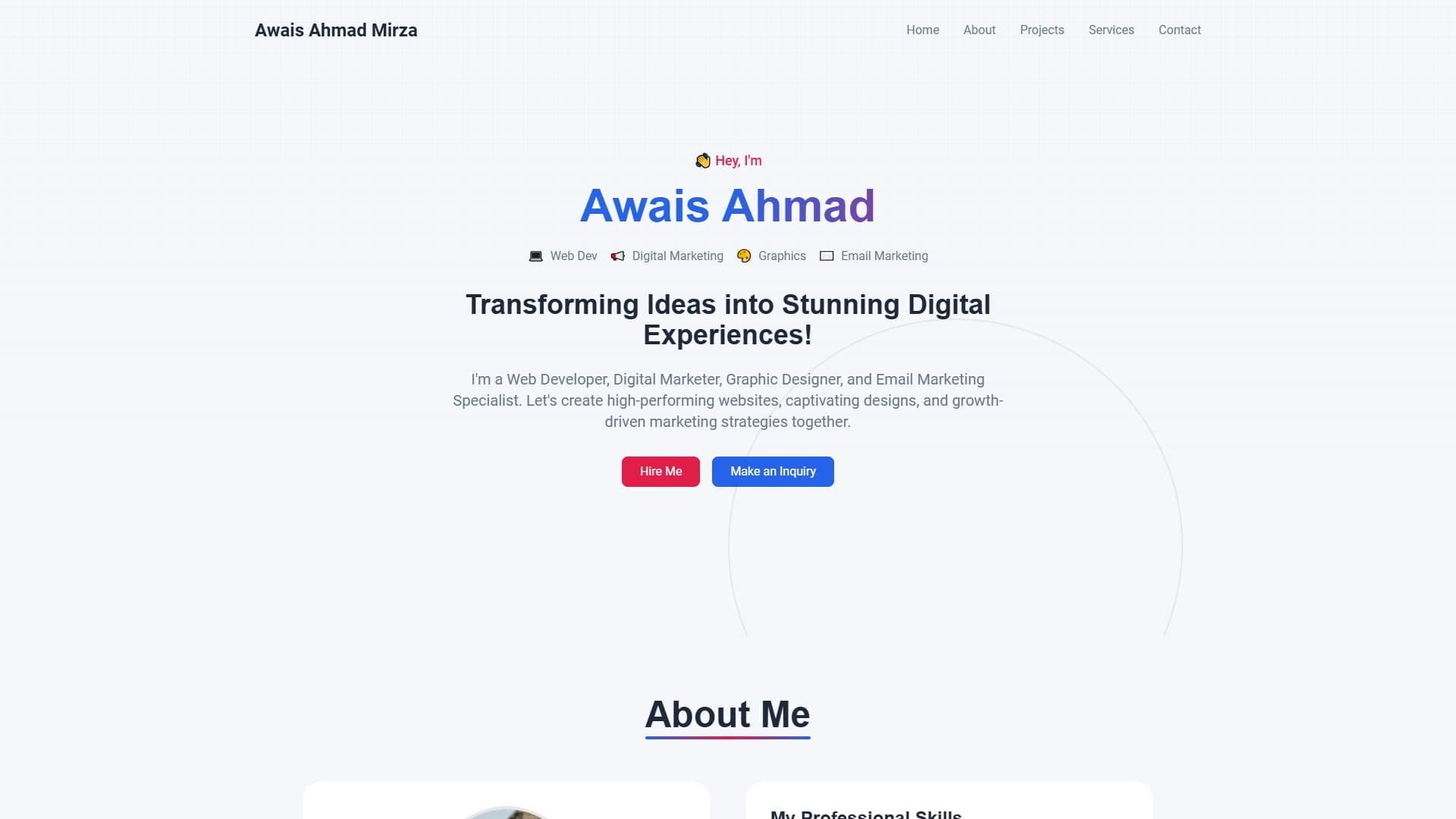 Awais Portfolio Website